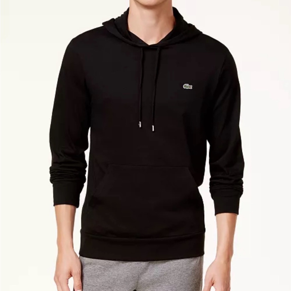 Lacoste Men's Black Cotton Hoodie NWT